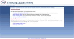 Desktop Screenshot of ce.psiexams.com